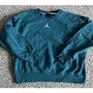 Youth Girls Cropped Teal Jordan Sweatshirt, Size XL